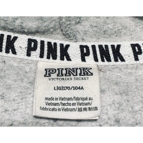 Pink Victoria's Secret Colorblock Pullover Hoodie Red,Gray,Black,White Women's L - Picture 3 of 7